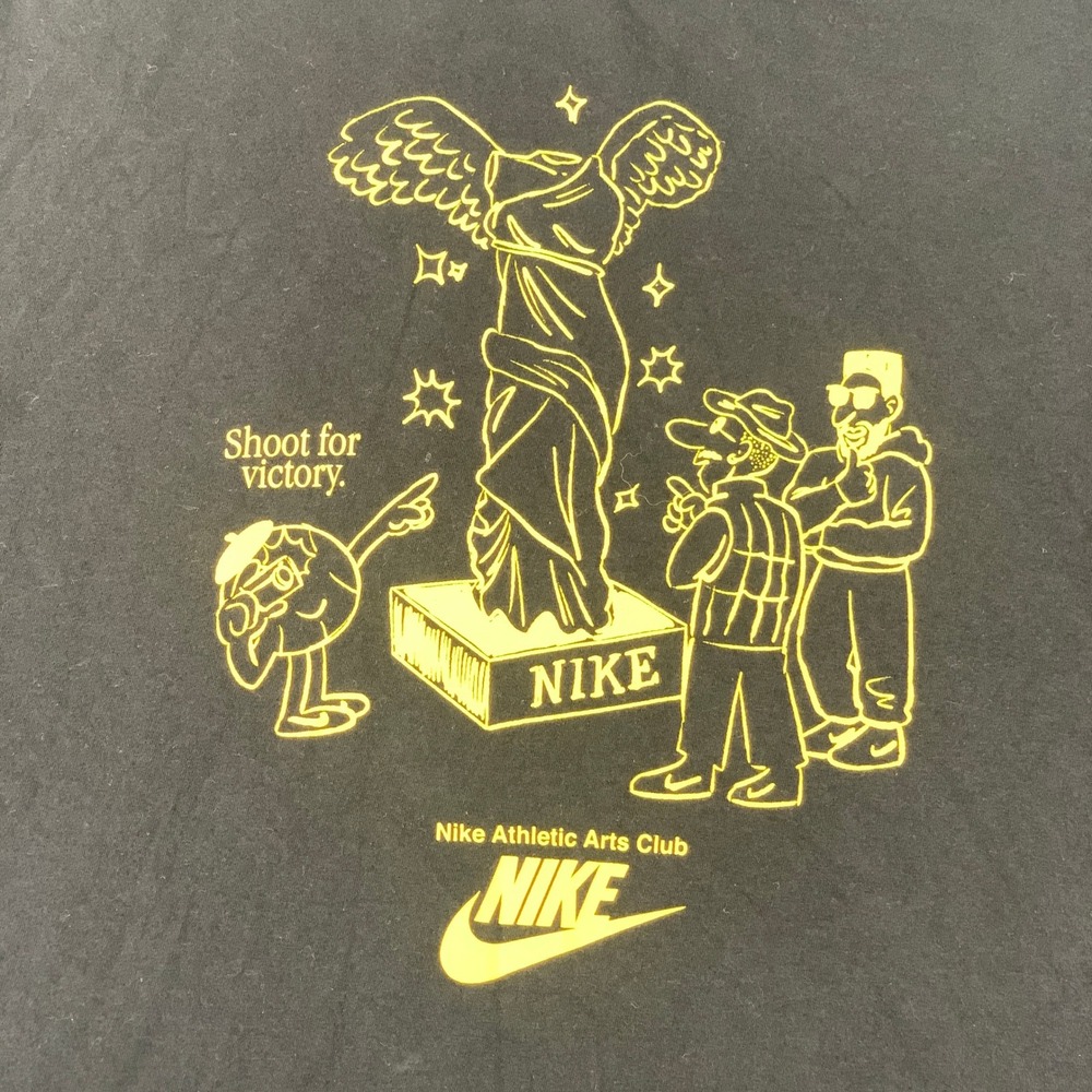 Nike T-Shirt Mens Medium Black Athletic Arts Club Shoot For Victory Graphic Tee